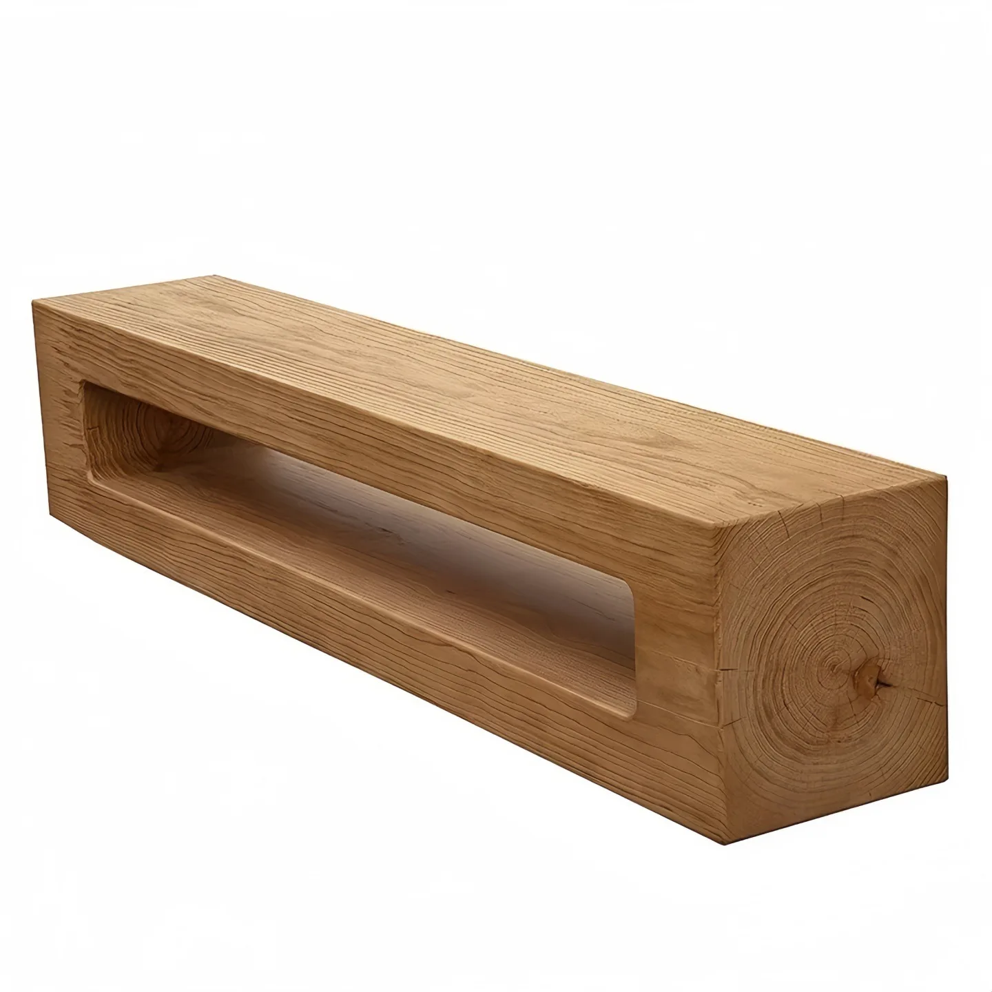 Retro old decorative solid wood TV cabinet log root carving bench middle ancient style designer casual shoe changing stool