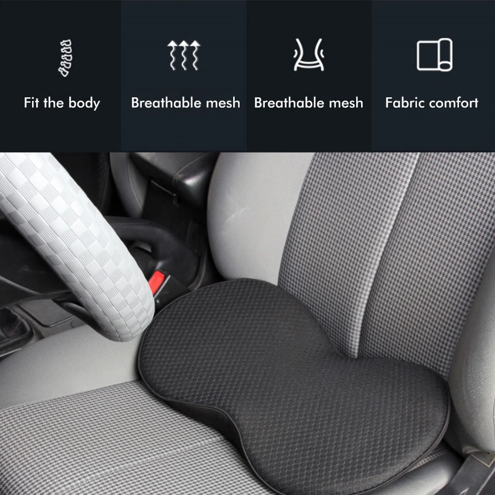 Car Seat Cushion for Driver Thick Car Heightening Seat Cushion Lower Back Discomfort Relief Cushion for All Seasons