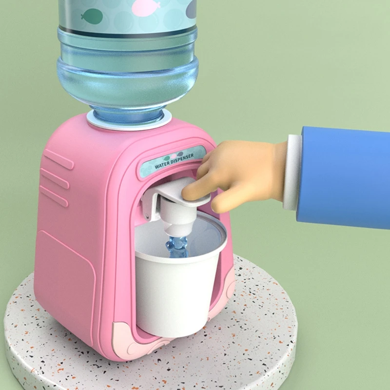 Precioso dispensador agua en miniatura, juego escritorio, juego para niños y niñas, regalo cumpleaños D5QF