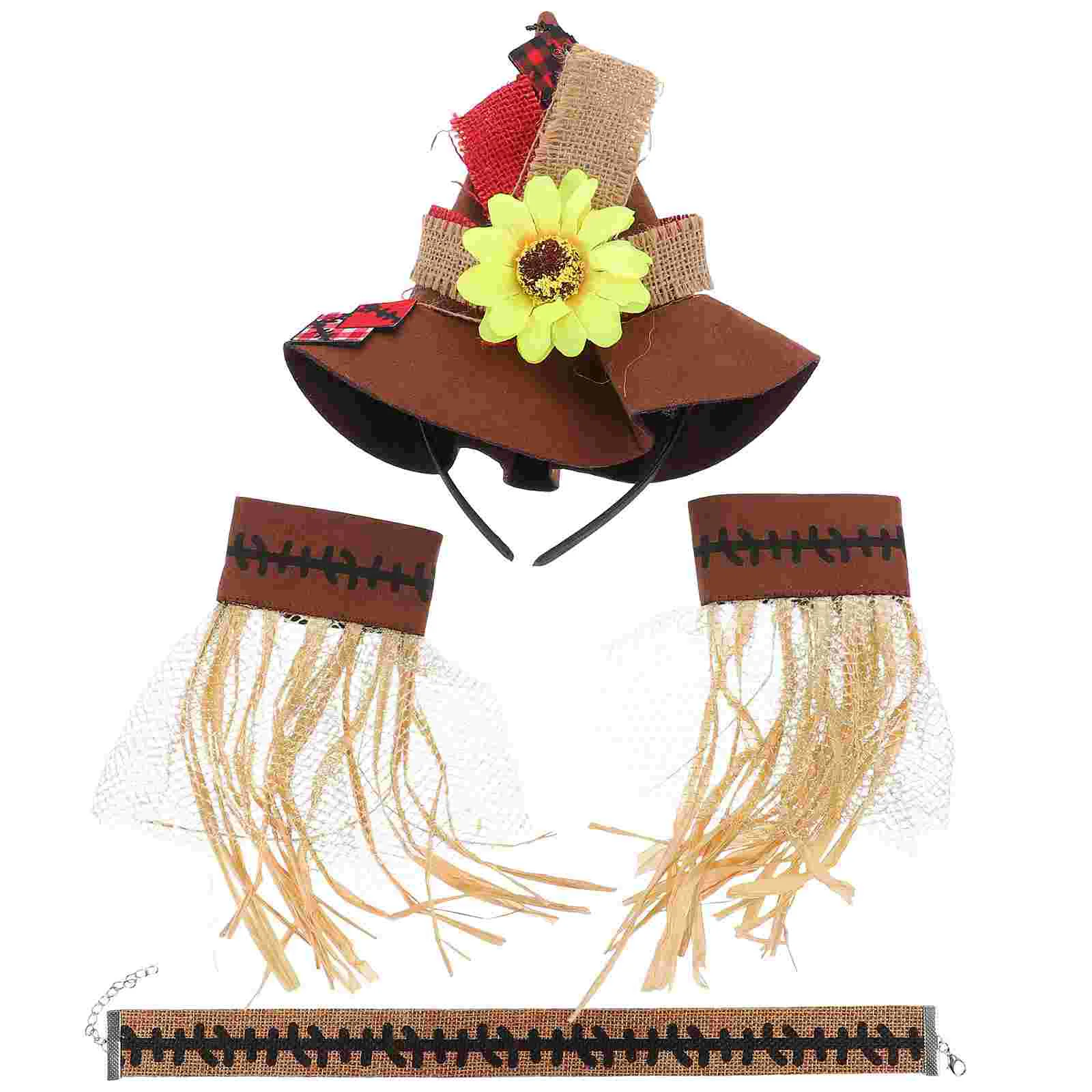 4 Pcs Accessories Halloween Straw Set of Four Child Decorations Cute Costumes for Girls 2000X1500X150CM Accesorios Para