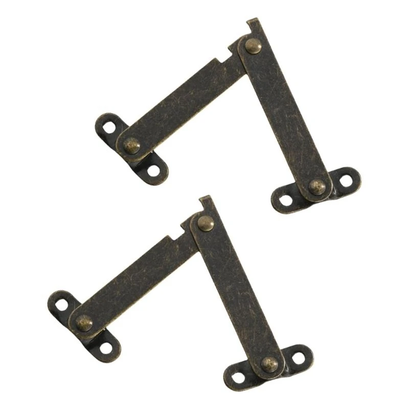 X9FA 2Pcs Folding Lid Support Hinges Display Bracket Lift Up Stay Hinge Hardware