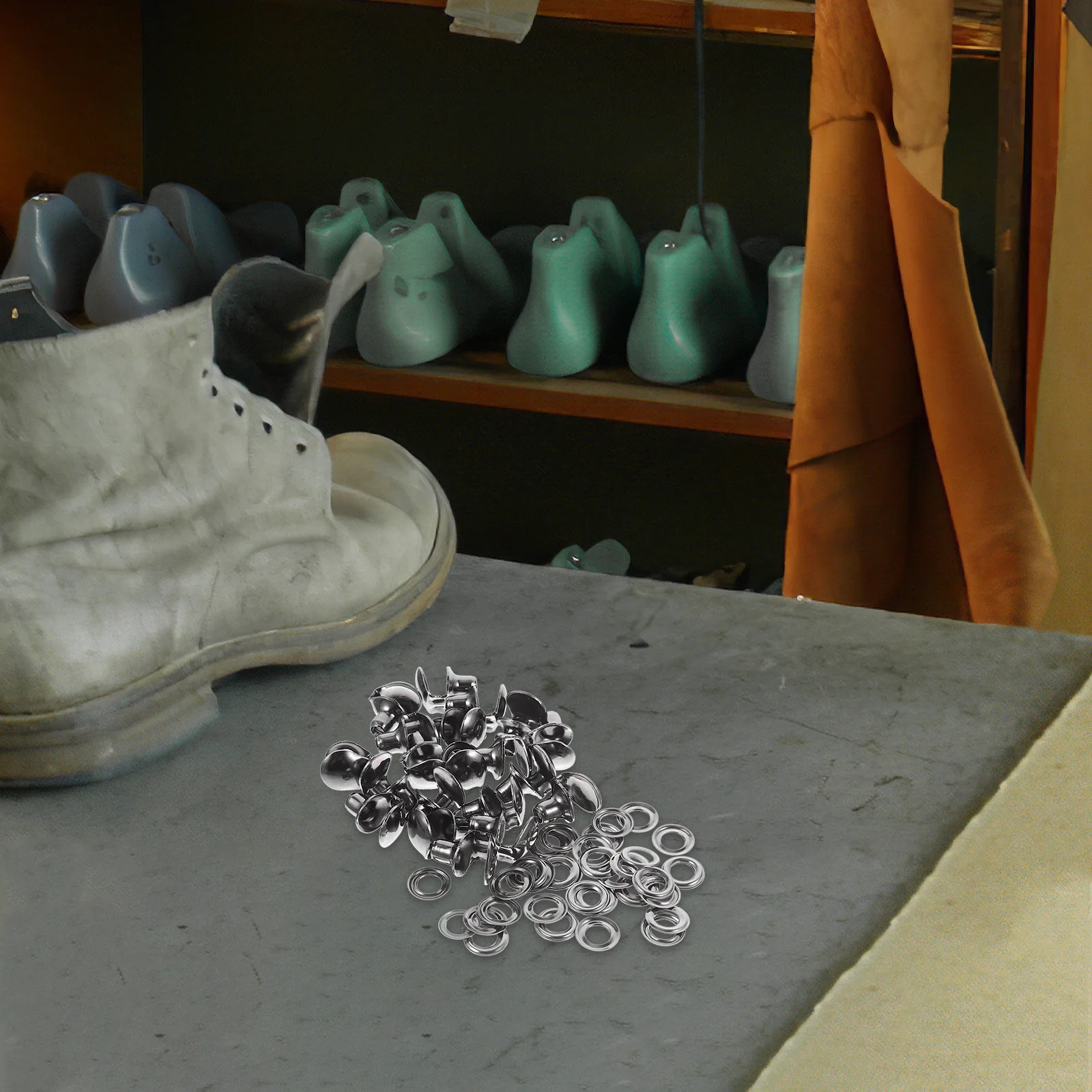 DIY التمهيد الدانتيل السنانير عدة دائم المعادن Shoestring أبازيم الثقوب للأحذية أحذية المشي لمسافات طويلة إصلاح استبدال مجموعة الملحقات النحاسية