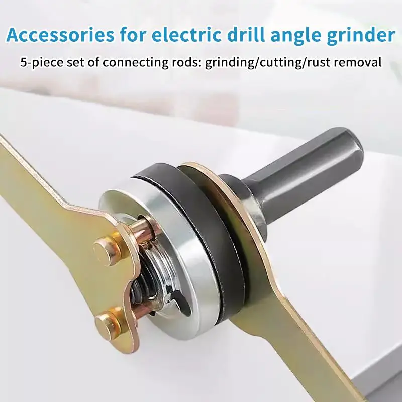 ~Drill Adapter Universal Drill Adapter with Flange Nut PartsKit, for Cutting Disc Polishing Wheel Metals Handle Holder Adapter
