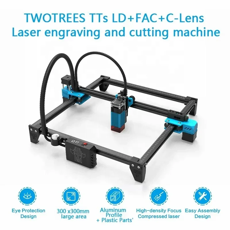 3D Laser Engraving Machine TTS-55 Cutting Lazer Cnc Portable Lazer Fiber Mini for Metal Engraver Corte CO2 Wood DIODE 12V 4A DC