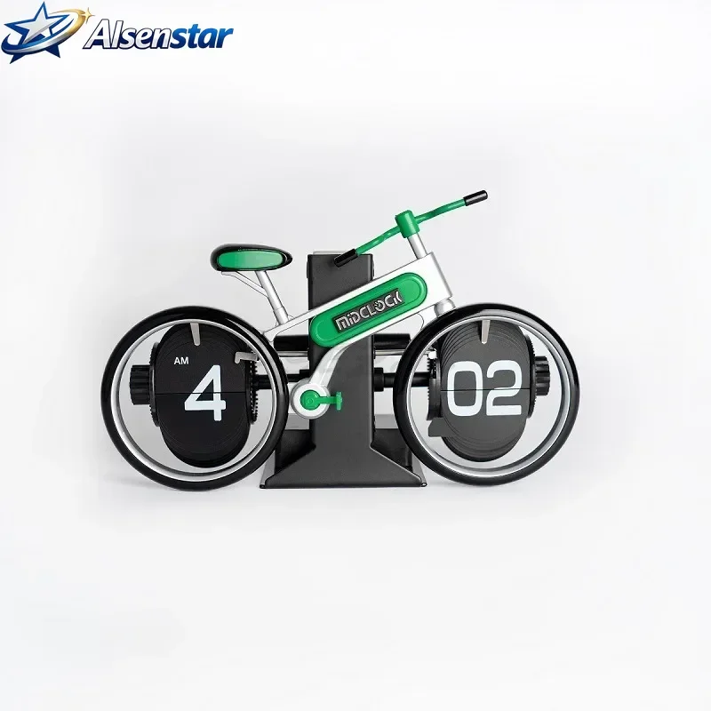 Personalized Bicycle Creative Bicycle Flip Clock Home Desktop Styling Flip Clock Fashion Decoration Gift Seat Clock