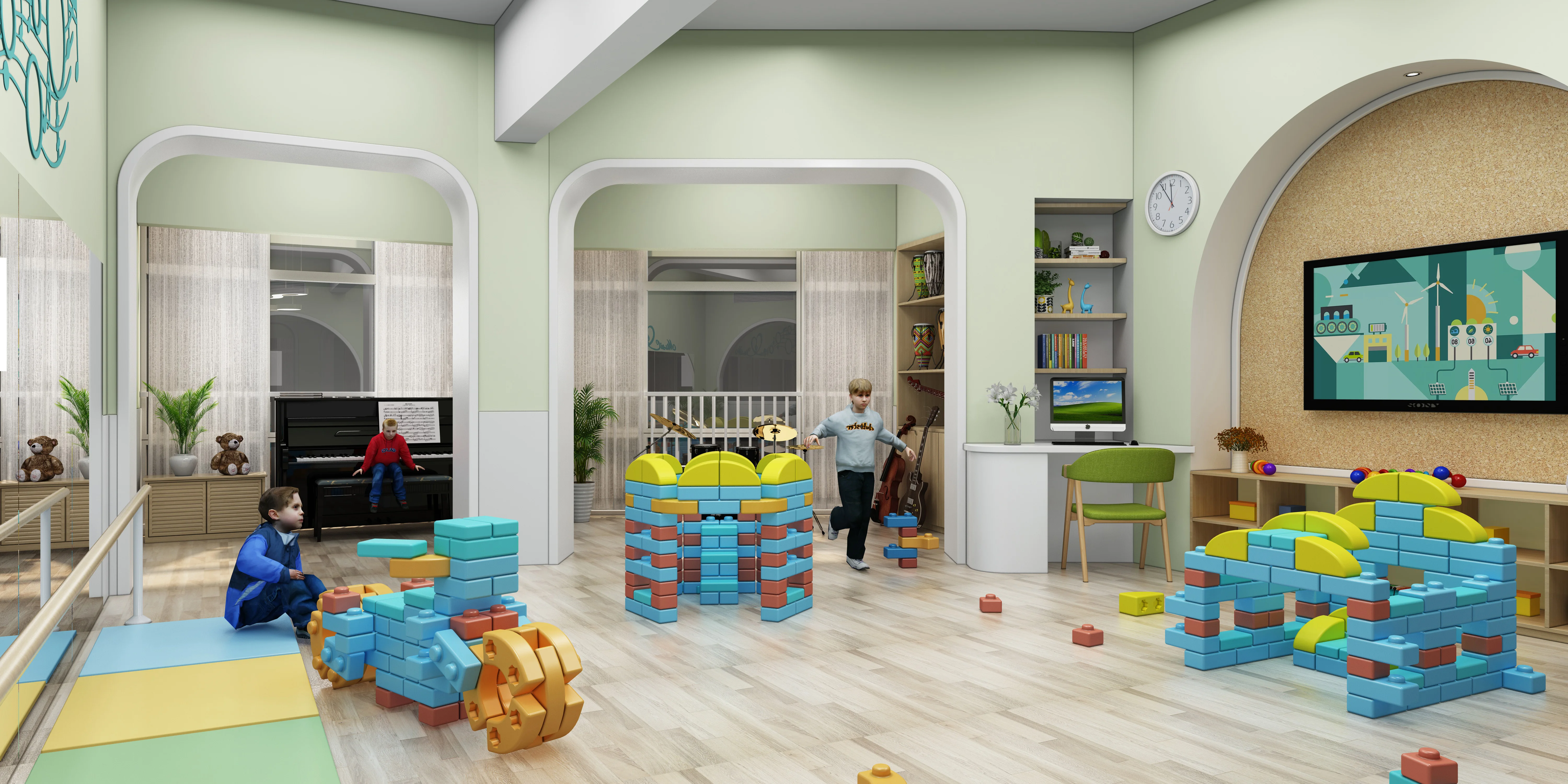 Plastic Building Blocks For Ages 2-7 Stackable & Waterproof Sunscreen Durable Indoor/Outdoor Construction Toy