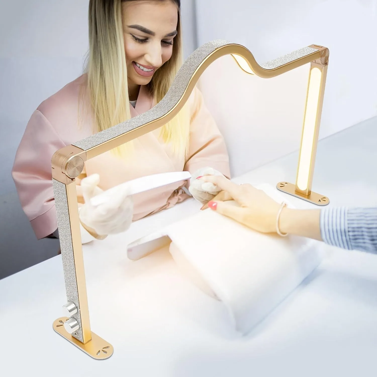 Foldable Nail Light 3000K-6000K Adjustable Brightness LED 48W Large Eyelash Lamp For Eyelash Tech Tattoo Spa Salon Manicure Lamp