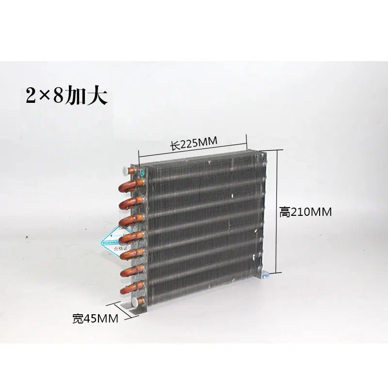 Water Cooled Copper Tube Aluminum Fin Condenser for Refrigerator Cabinet Cooling DIY AC Radiator
