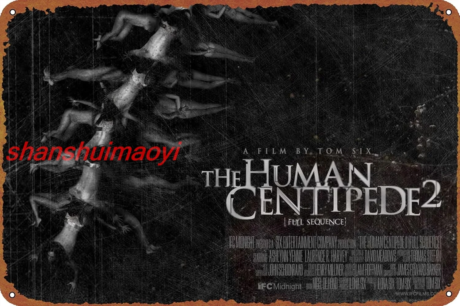 The Human Centipede 2 (Full Sequence) Tin Sign Retro Metal Movie Poster Art Wall Home Decor 8x12 Inches ADS