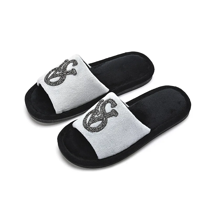 Casual Fluffy Slippers Women Home Flats Designer Shoes Girls Fashion Popular Cotton Open Toe Platform Slides House Chic Elegant