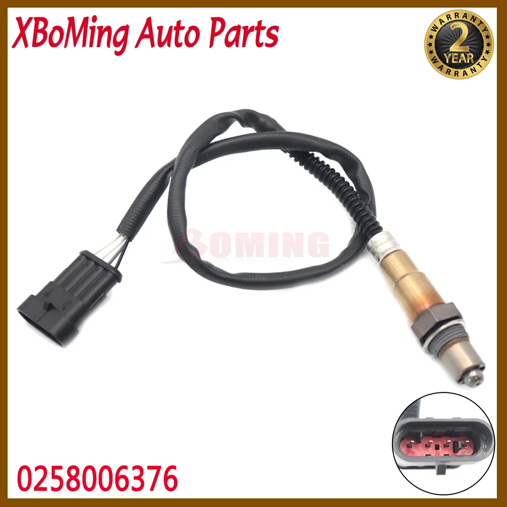 0258006376 Sensor de oxígeno Lambda O2 de relación aire-combustible de coche para Alfa Romeo 147 156 166 GT Fiat Panda Doblo Cargo 0258986615 46762182