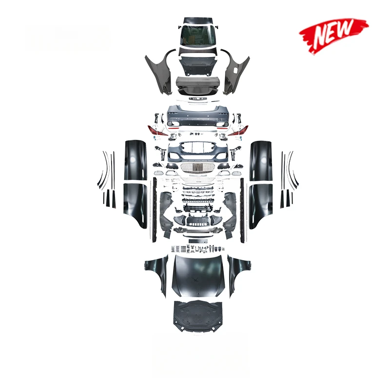 High Quality S65 Style W221 to W223 Facelift Body Kit Headlight Bumper Upgrade Fit For S Class 2008-2012
