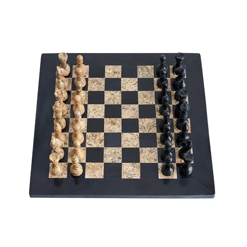 

High-end crocodile leather chessboard ornament, modern model room, living room, sitting area, coffee table decoration