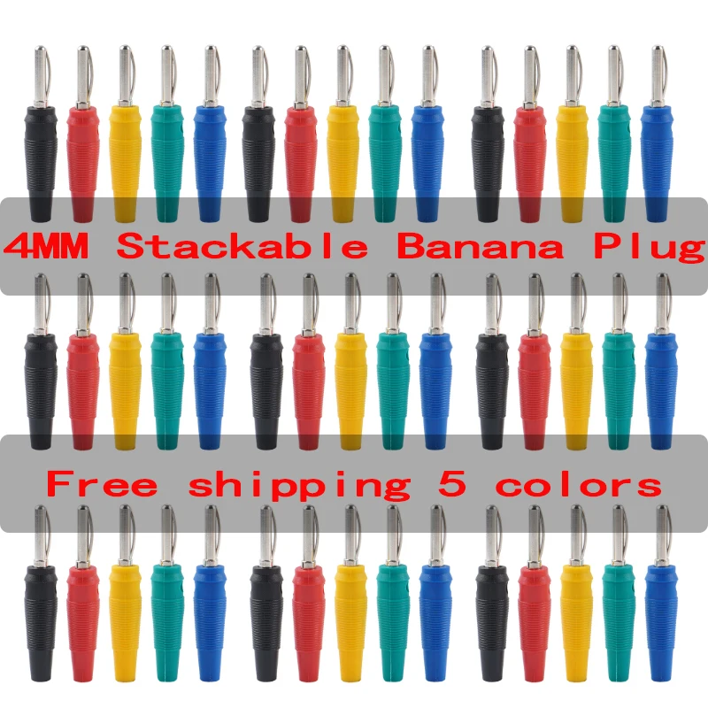 

4mm High Current Stackable Banana Plug with Screw Connection and Insulated Shrouded Shell
