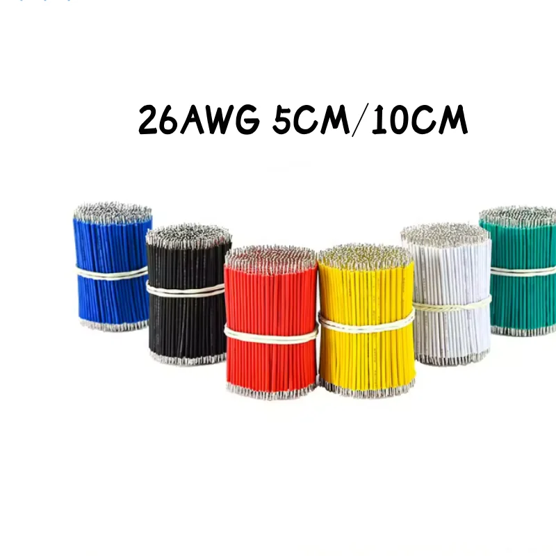 500Pcs/Lot 26AWG Tin-Plated Breadboard PCB Solder Cable 5/10cm Jumper Wire Tin Conductor DIY Electronic Wires Connector