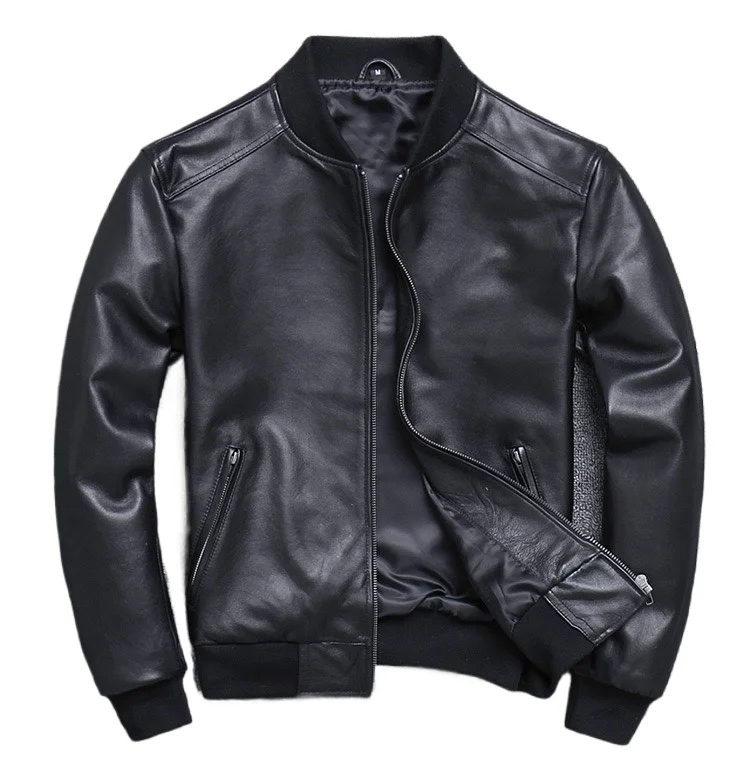 2026 NewShop Best.Plus Size.Big Classic Man Natural Cowhide Coat,fashion Sheepskin Top Gun Jacket.Casual Daily Real Leather Wear