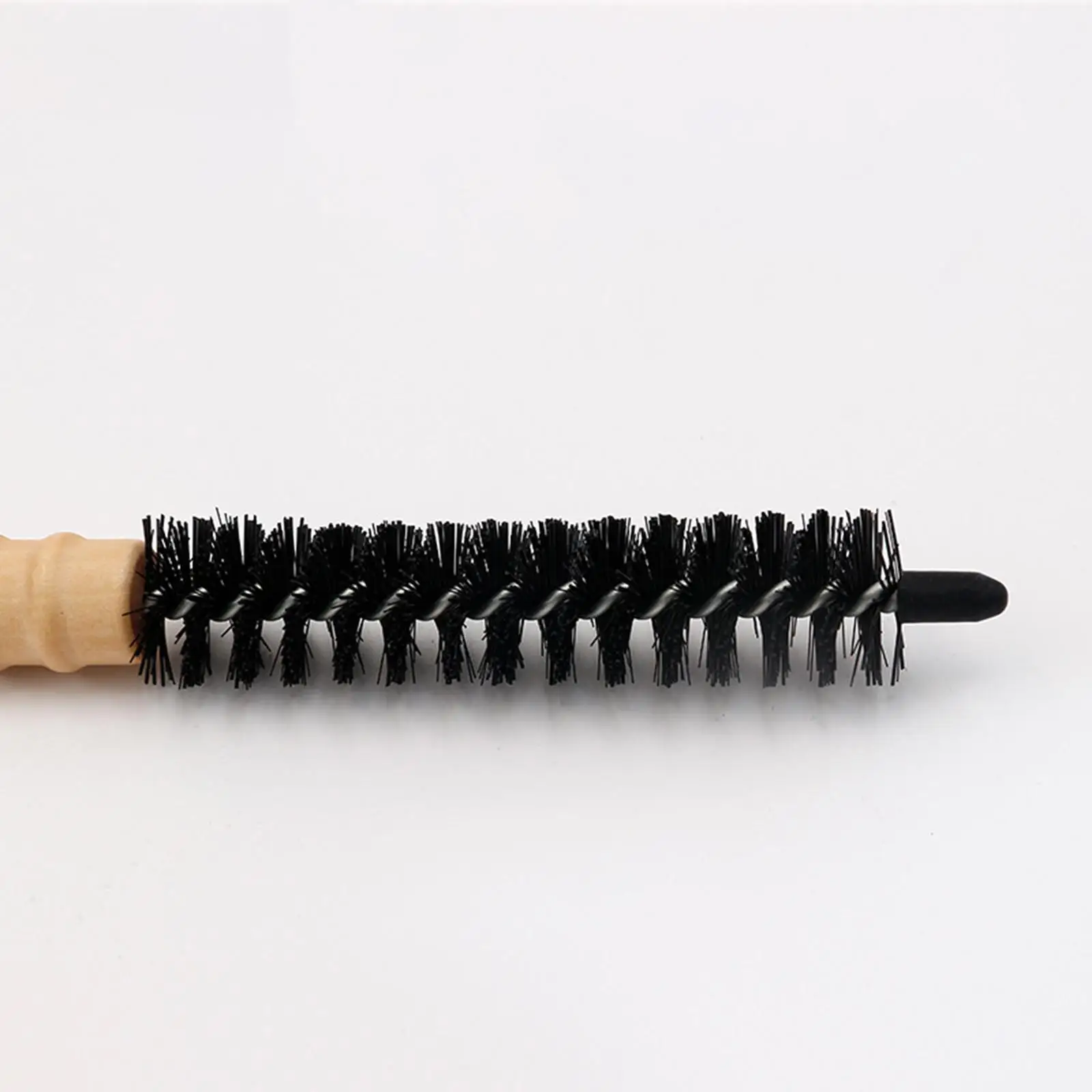 

Small Round Hair Brush Nylon Bristles Wood Handle Mini Round Comb Roller Hair
