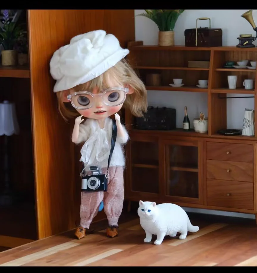 กางเกงสเวตเตอร์ blythe 2ชิ้นสไตล์ญี่ปุ่น2023 1/6อนิเมะ BJD ขนาด30ซม. (เหมาะสำหรับ pullip Ob24 Licca)