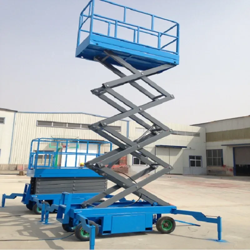 YG Wheel Type Working Platform 200kg 230kg 450kg Mobile Self-propelled Aerial Scissor Lift Platform With 10m 12m 14m 16m Lifting