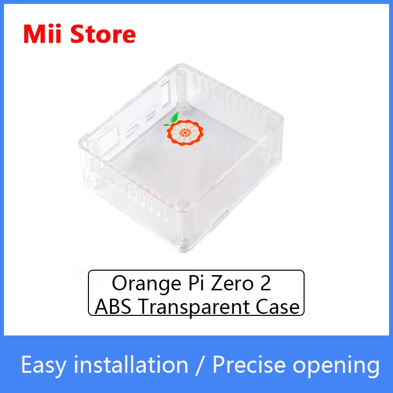 Custodia trasparente in ABS arancione Pi Zero 2, materia prima ABS trasparente ecologica pi