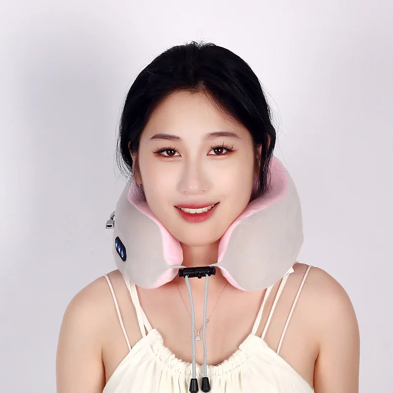 Electric USB charging heating neck protector Memory Cotton cervical massager U-shaped massage pillow Trip