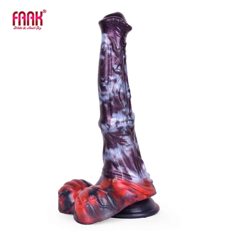 

Faak silicone horse dildo with sucker fantasy animal penis sex toy for women clitoris massage stimulate female masturbator anal