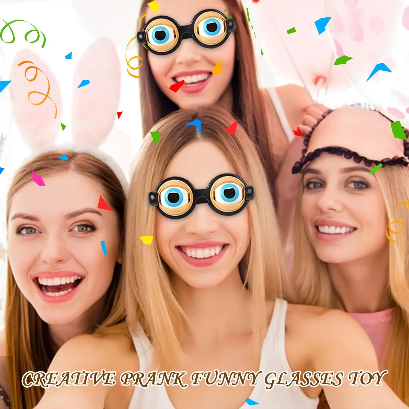 แว่นตาตลกสำหรับฮาโลวีน อุปกรณ์เสริมชุดแฟนซี แว่นตาตลกๆ ของเล่นสำหรับงานปาร์ตี้แต่งตัว งานวันเกิด อุปกรณ์ประกอบฉากถ่ายภาพ