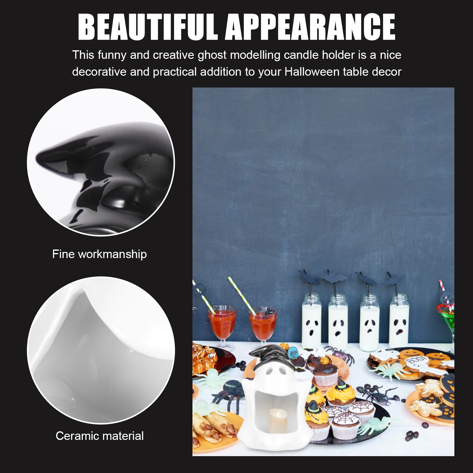 

Ceramic Ghost Holder Tea Light Holders Tealight Candles Halloween Ceramics Candlestick Supply