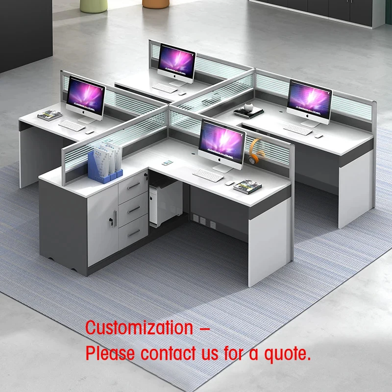 custom.Office Desk Office Staff Desk Simple Modern Screen Station Locker Partition Employee Computer Desk