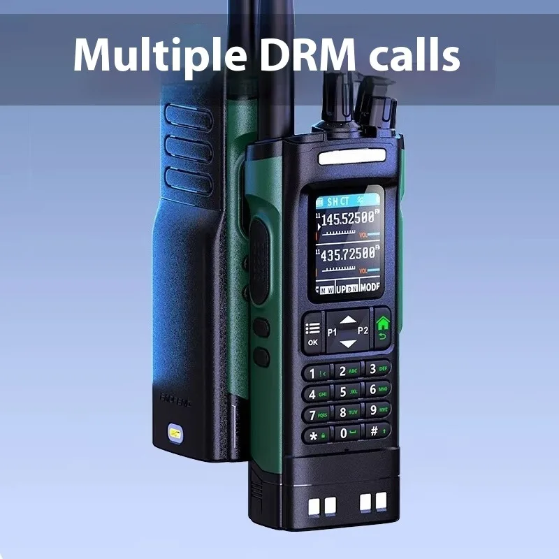 10W GPS Wireless Frequency Copy Dual Mode Dual Time Slot Type-C Charger Update Walkie Talkie DM-32 DMR Black UV-32