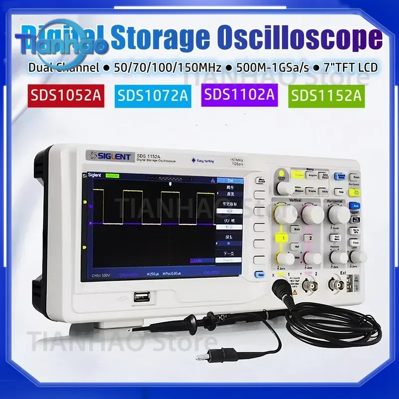 Digital Storage Oscilloscope for SIGLENT SDS1052A SDS1072A SDS1102A SDS1152A 50MHz 70MHz 100MHz 150MHz 2 Channel 1GSa/s