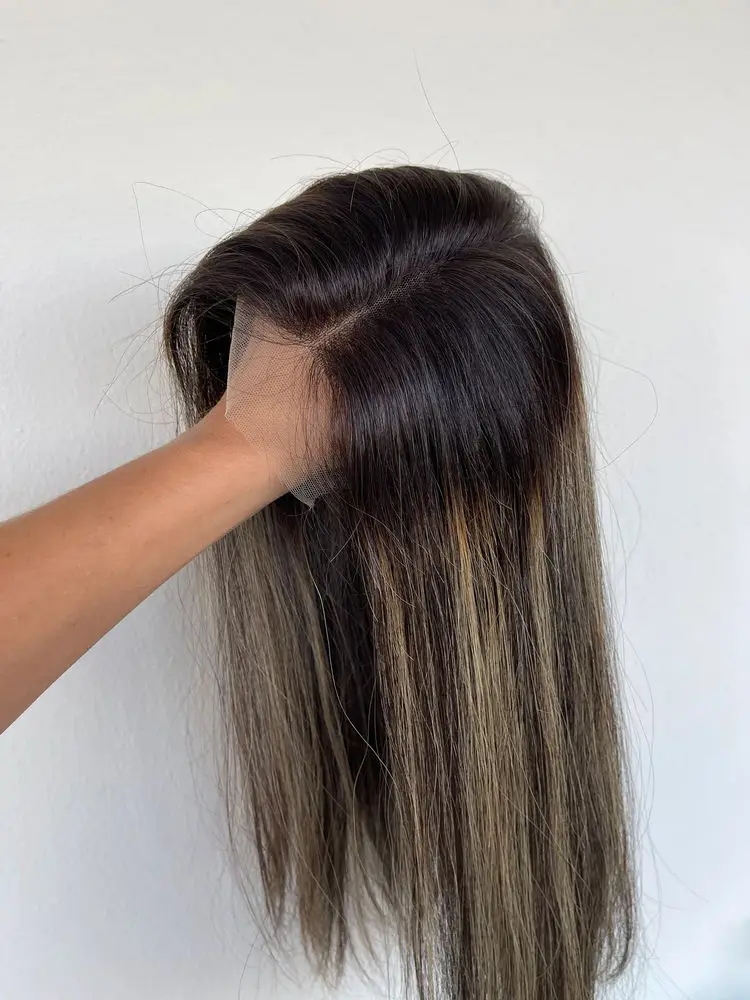 الجديد في الطبيعية مستقيم 13x4 الكرمل البني جزء مجاني الاصطناعية الدانتيل شعر مستعار أمامي تسليط الضوء على لينة قبل قطعها شعري الشعر للنساء #5