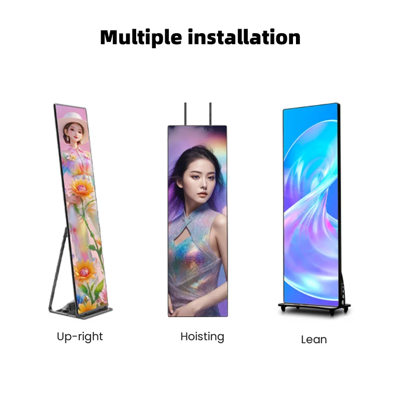 Floor Standing Indoor Led Video Advertising Screen Publicity Boards Equipment Graphic Digital Signage Led Poster Display