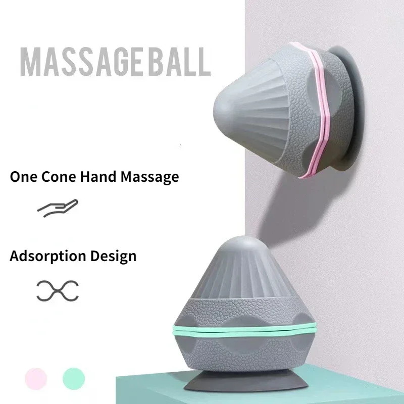 Cono de masaje de silicona, Bola de adsorción sólida, Psoas, columna torácica, escápula, pie, Yoga, liberación muscular, aparato de masaje para