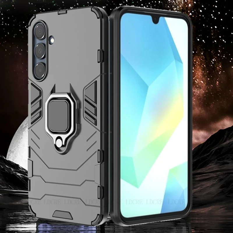 

For Samsung A16 Case Cover For Samsung Galaxy A16 Capas New Phone Back Shockproof Magnetic Ring Holder Fundas Samsung A16 A 16