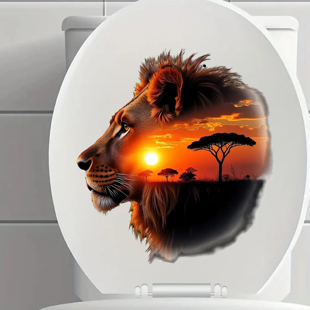 

Lion and Sunset Vinyl Stickers, Bedroom Entryway Living Room Porch Home Decoration Wall Stickers, Removable Stickers,