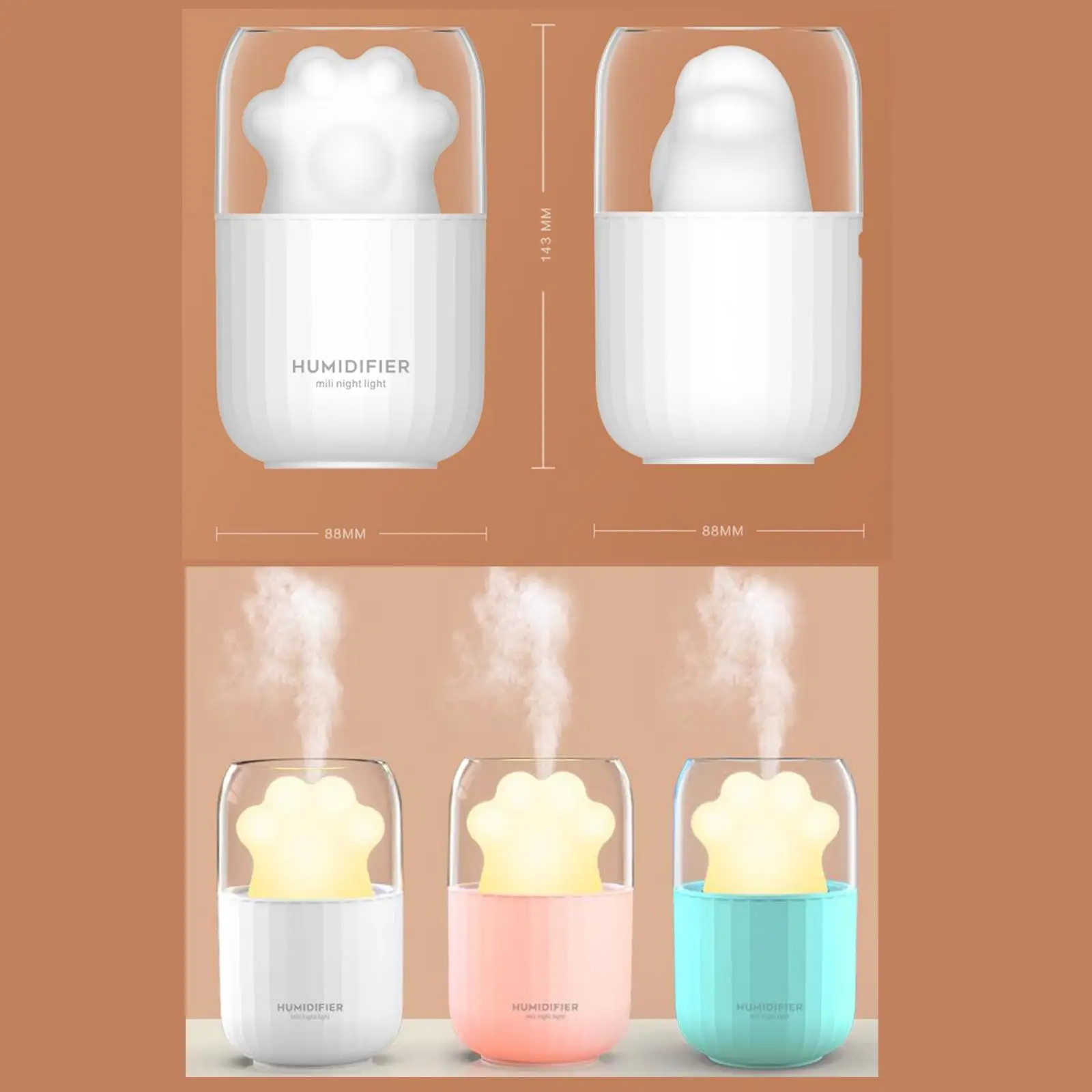 Umidificatore diffusore d'aria essenziale da 300ml, profumo per la casa per camera da letto baby Office Spa , LED