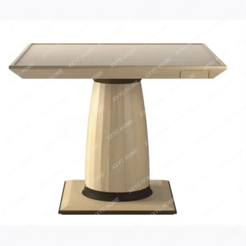 XXNew Chinese-style solid wood chess and card table hotel homestay ash mahjong square table dining table