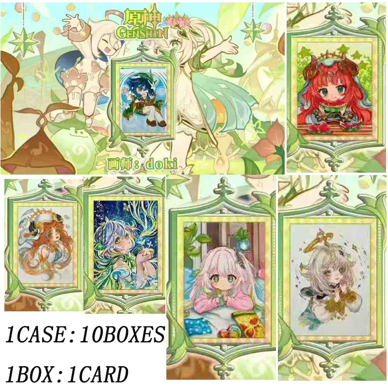 

10Pcs/Genshin Impact Cards Booster Box Official Anime Trading Game Collection Japanese Style Gift For Fans
