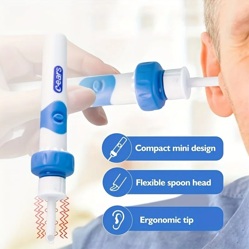 Portable Automatic Earwax Removal Kit Electric Earwax Vacuum Suction Electric Kit Remover Ear Cleaning Earspoon