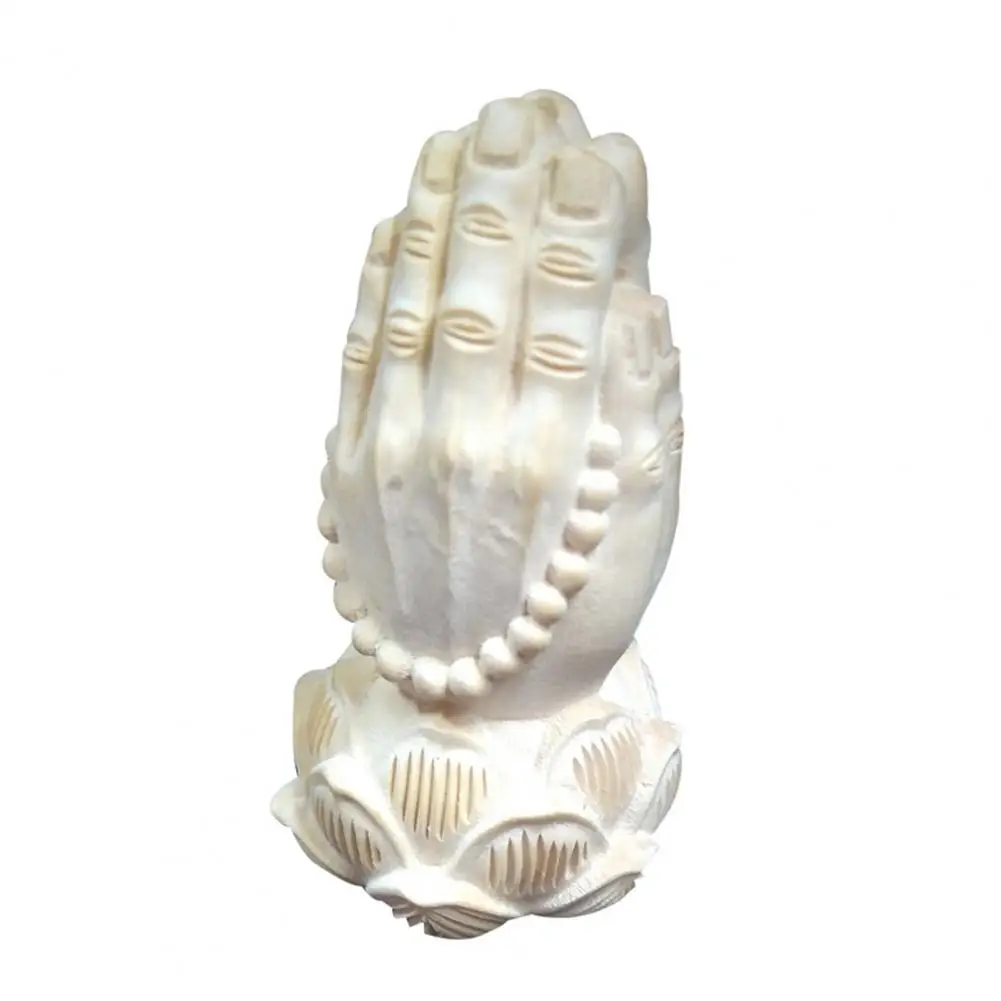 Buddha Hand Statue Decoration Classic Exquisite Hand Carved Wood Micro Landscape Ornament Hand Sculpture for Living Room