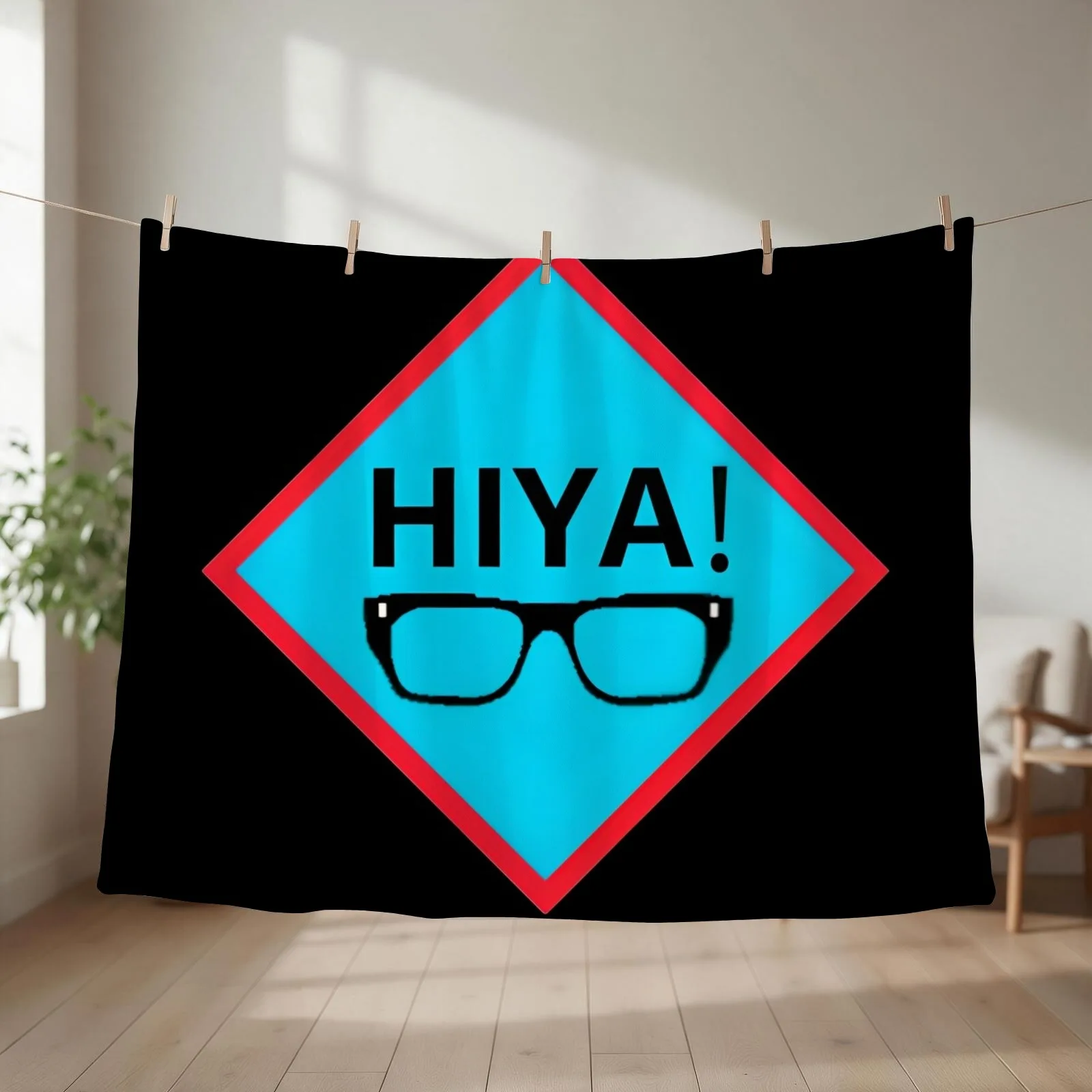 Hiya ! Richard Osman Throw Blanket couch cozy soft plush fuzzy picnic outdoor blanket