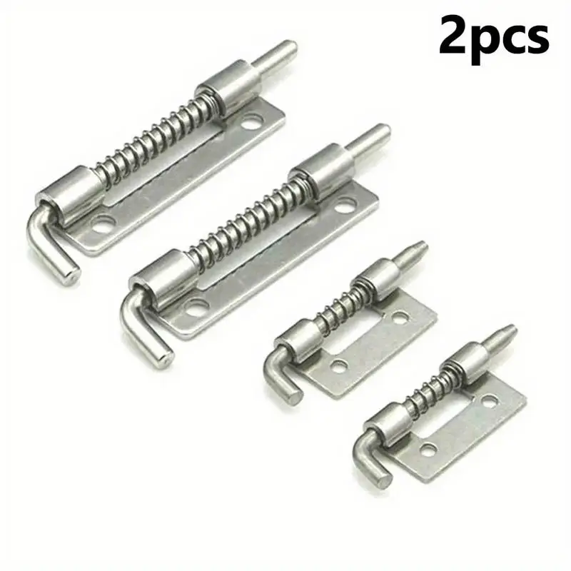 2Pcs/Lot Spring Loaded Latch Pin Stainless Steel Window Cabinet Hinges Security Door Bolt Latch for Household Hardware