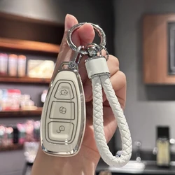 TPU Key Fob Cover Keychain Lanyard for Ford Focus 3 4 ST Mondeo MK3 MK4 Fiesta Fusion Kuga Ecosport Protect Fob Accessories