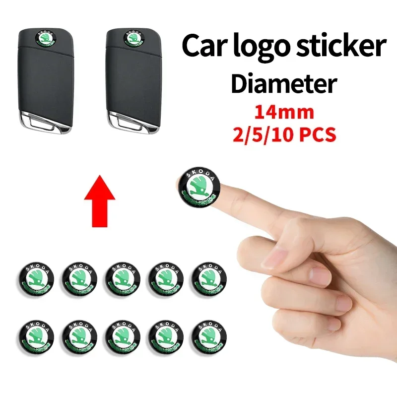 Aluminum Car Key Shell Sticker Badge Decals For Skoda Octavia A5 Superb Old Febia Roomster 2013 2005-2008 Rapid Roomster Kodiaq