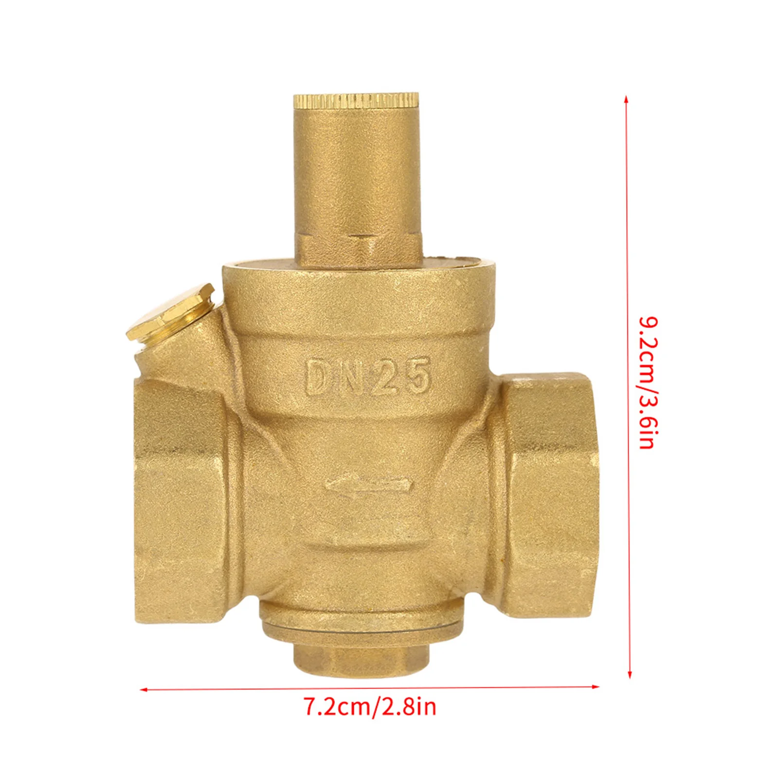 1Pcs DN25 Pressure Regulator Valve Brass Adjustable Water Pressure Regulating Valve Piston Structure Piston Structure