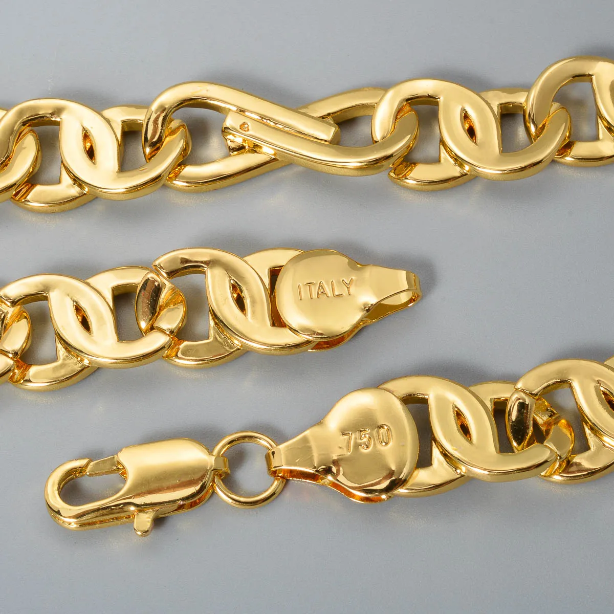 Diana Baby Fashion luxury Italy 750 18k gold plated Copper Link Chain Necklace For Man Jewelry Women Neck Accessories Party Gift