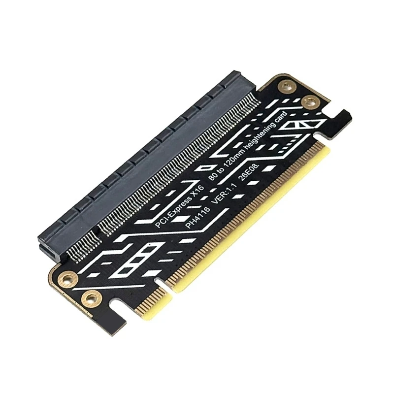 Y1UB Desktop Expansion Card Mount Piece with X16 Slot Form, Full Height Lift Card for 80mm to 120mm Install Position and Repair