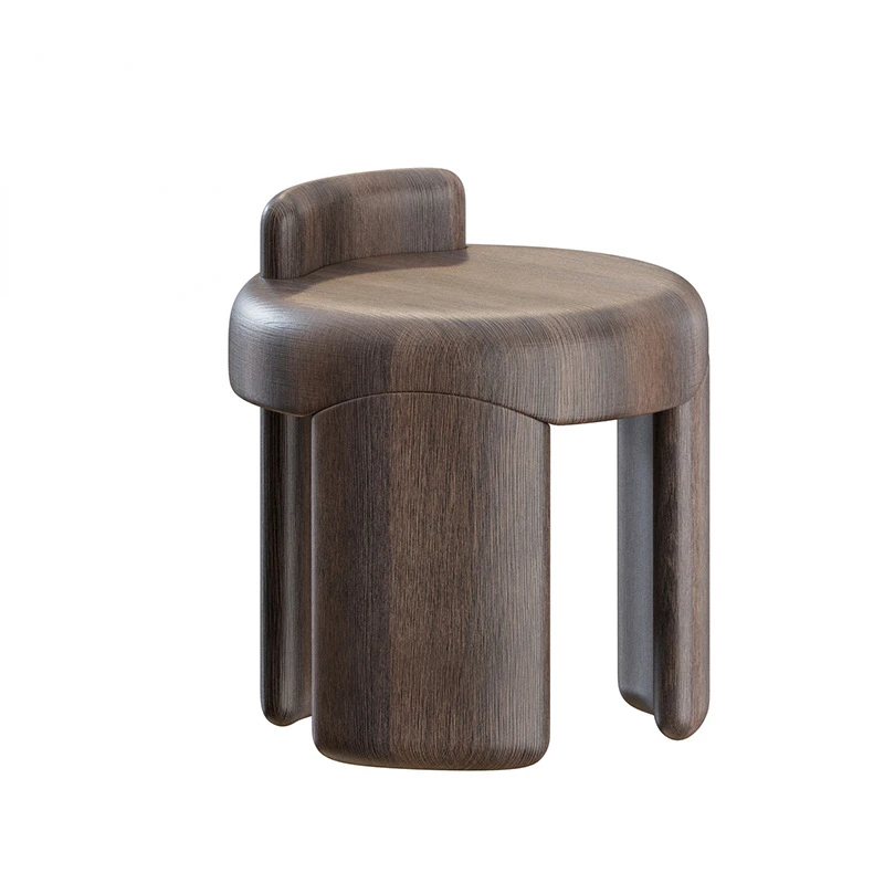 

New Chinese Style round Solid Wood Shoe Changing Stool