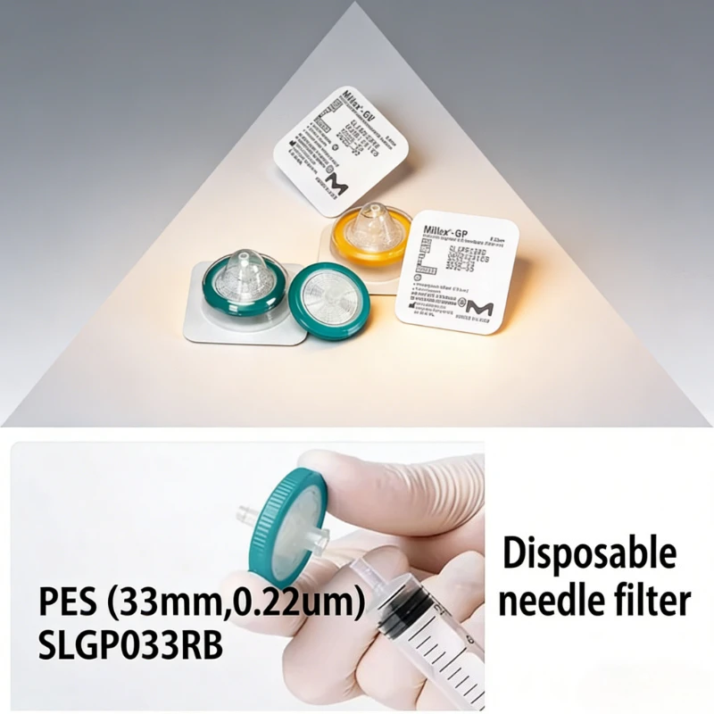 

10pcs individually packaged Millipore disposable syringe filter PES (33mm, 0.22um)